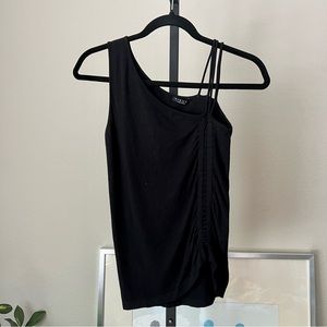 Sisley asymmetry stripy sexy top spaghetti strap